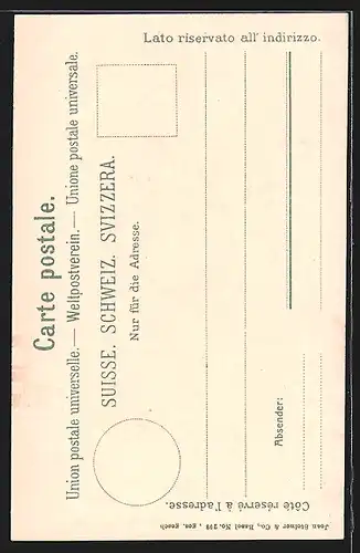 AK Basel, Spalenthor mit Passanten