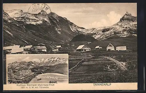 AK Melchsee-Frutt, Tannenalp, Kurhaus Reinhard mit Titliskette