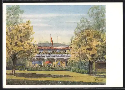 Künstler-AK Bayreuth, Bürgerreuth, -Flagge