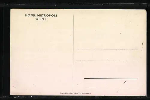 AK Wien, Hotel Metropole, Gesamtansicht