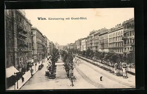 AK Wien, Kärntnerring mit Grand-Hotel