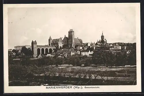 AK Marienwerder, Gesamtansicht mit Schloss