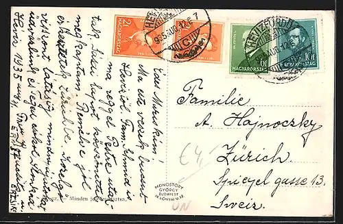 AK Héviz gyógyfürdö, Strandpartie mit Halle