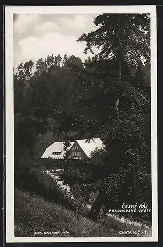 AK Prachovské Skály, Ceský Ráj, einzelnes Haus im Wald