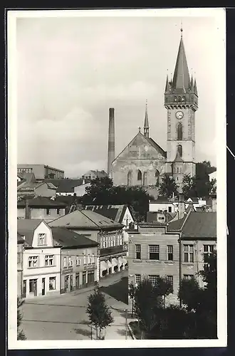 AK Dvur Kralove n. L., Ortsansicht mit Strassenpartie