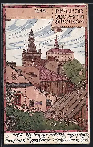 AK Nachod, Vdovam a sirotkum, 1916