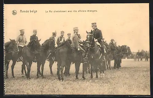 AK Belgische Heerführer bei einer Besprechung