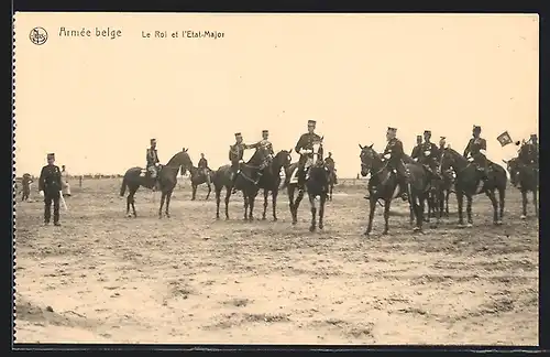 AK Le Roi et l`Etat-Major, Armée belge