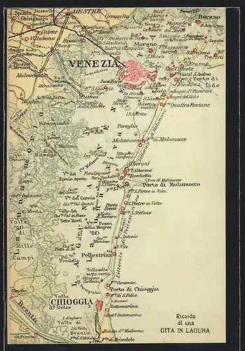 AK Venezia, Landkarte der Region