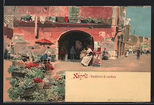 Lithographie Napoli, Venditriei di verdura