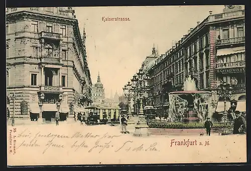 AK Frankfurt a. M., Blick in die Kaiserstrasse