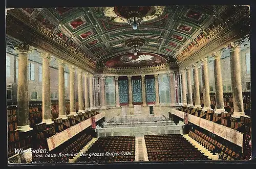 AK Wiesbaden, Das neue Kurhaus-der grosse Konzertsaal