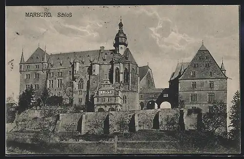 AK Marburg, Blick zum Schloss