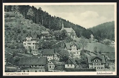 AK Schönmünzach im Murgtal, Cafè und Pension Bellevue