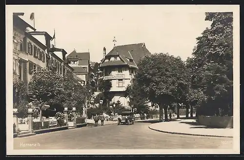 AK Herrenalb, Strassenpartie mit Hotel Zum Sternen