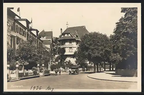 AK Herrenalb, Strassenpartie mit Hotel Zum Sternen