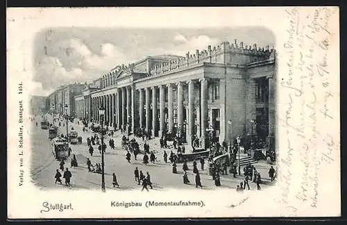 AK Stuttgart, Königsbau (Momentaufnahme)