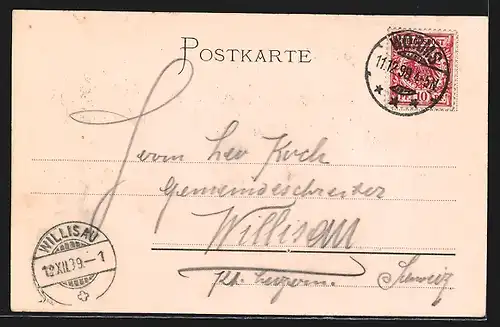 AK Worms, Stadtansicht aus der Vogelschau