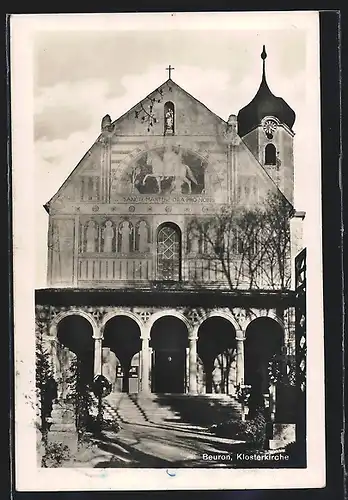 AK Beuron, Blick zur Klosterkirche