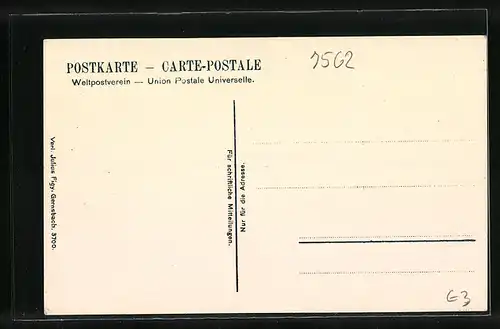 AK Gernsbach, Ortsansicht von Westen