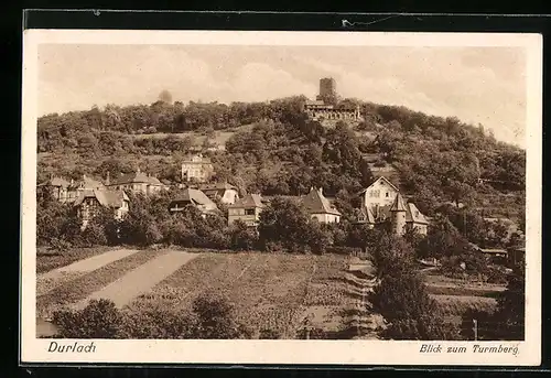 AK Durlach, Blick zum Turmberg