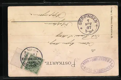 AK Frankfurt a. M., Zeil mit Pferdebahn und Geschäften