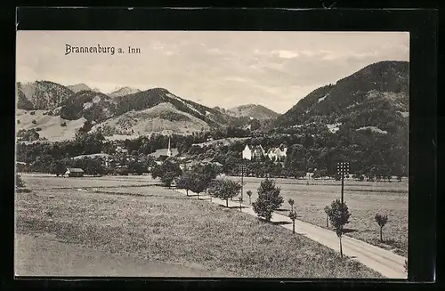 AK Brannenburg a/Inn, Blick nach dem Ort