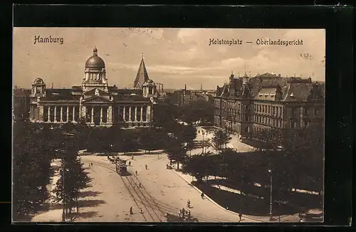AK Hamburg-Neustadt, Holstenplatz mit Oberlandesgericht
