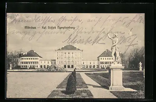 AK München, Kgl. Schloss Nymphenburg
