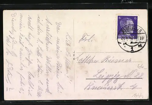 AK Durlach, Blick zum Turmberg