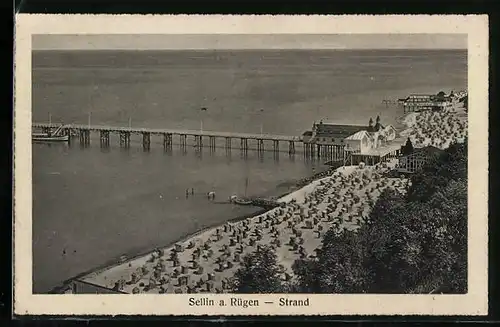 AK Sellin a. Rügen, Blick auf den Strand