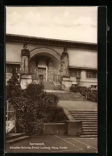 AK Darmstadt, Ernst Ludwig-Haus in der Künstlerkolonie