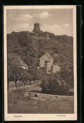 AK Durlach, Blick zum Turmberg