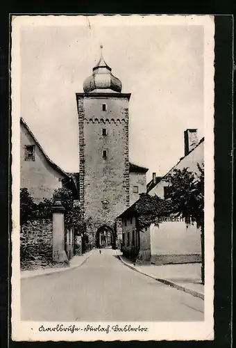 AK Karlsruhe-Durlach, Strasse zum Basler Tor