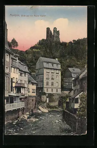 AK Montjoie, Blick auf die Ruine Haller