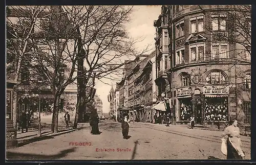 AK Freiberg i. Sa., Partie in der Erbische Strasse