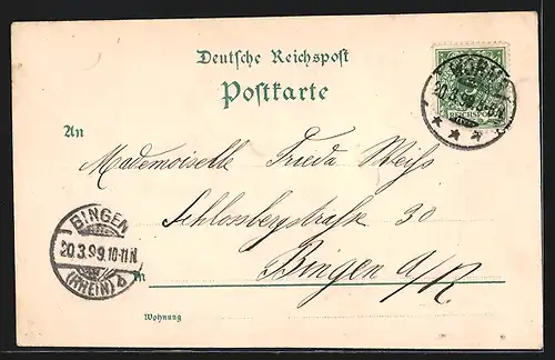 Lithographie Worms, Dom, Lutherdenkmal