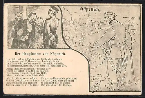 AK Berlin-Köpenick, Der Hauptmann von Köpenick