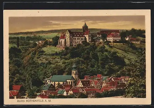 AK Rothenfels a. M., Blick zur Burg Rothenfels