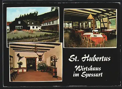 AK Windheim / Spessart, Gasthaus St. Hubertus, Wirtshaus im Spessart