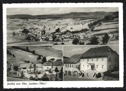 AK Speicherz / Rhön, Gesamtansicht, Gasthof zum Biber