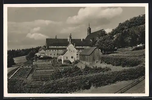 AK Bischofsheim in der Rhön, Kloster Kreuzberg, auf den Feldern