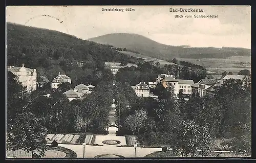 AK Bad Brückenau, Blick vom Schloss-Hotel