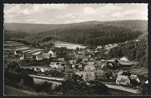 AK Schmalwasser a. Rhön, Fliegeraufnahme des Ortes