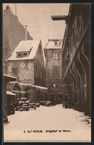 AK Alt-Berlin, Krögelhof im Winter