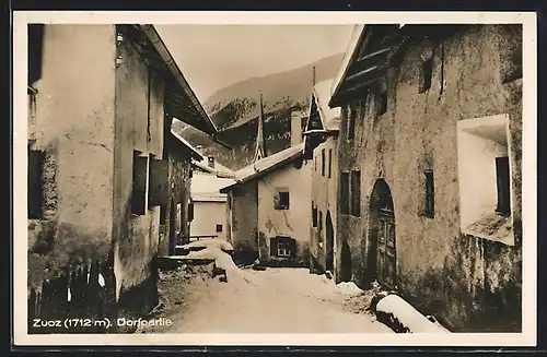 AK Zuoz, Dorfpartie im Winter