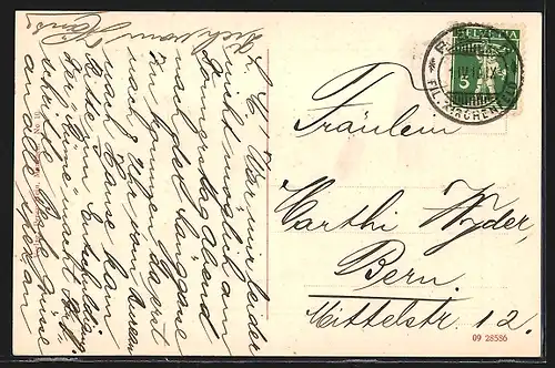 AK Bern, Alt-Stadt im Passepartout-Rahmen