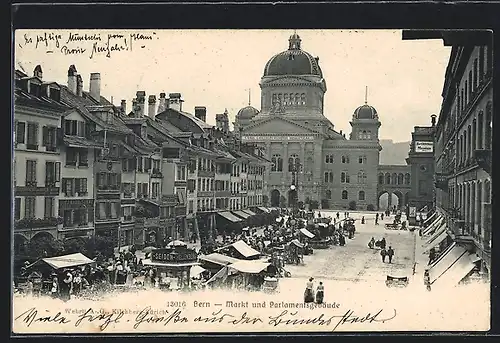AK Bern, Markt und Parlamentsgebäude