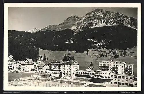 AK Lenzerheide, Ortspartie aus der Vogelschau