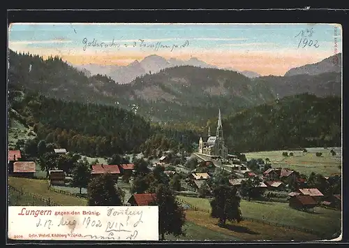 AK Lungern, Ortsansicht mit Brünig